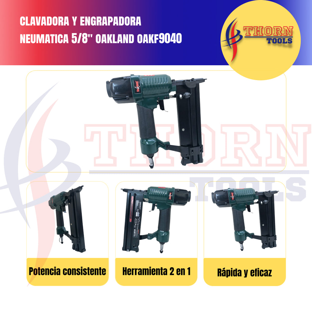 Clavadora Y Engrapadora Neumatica 5/8'' Oakland OAKF9040