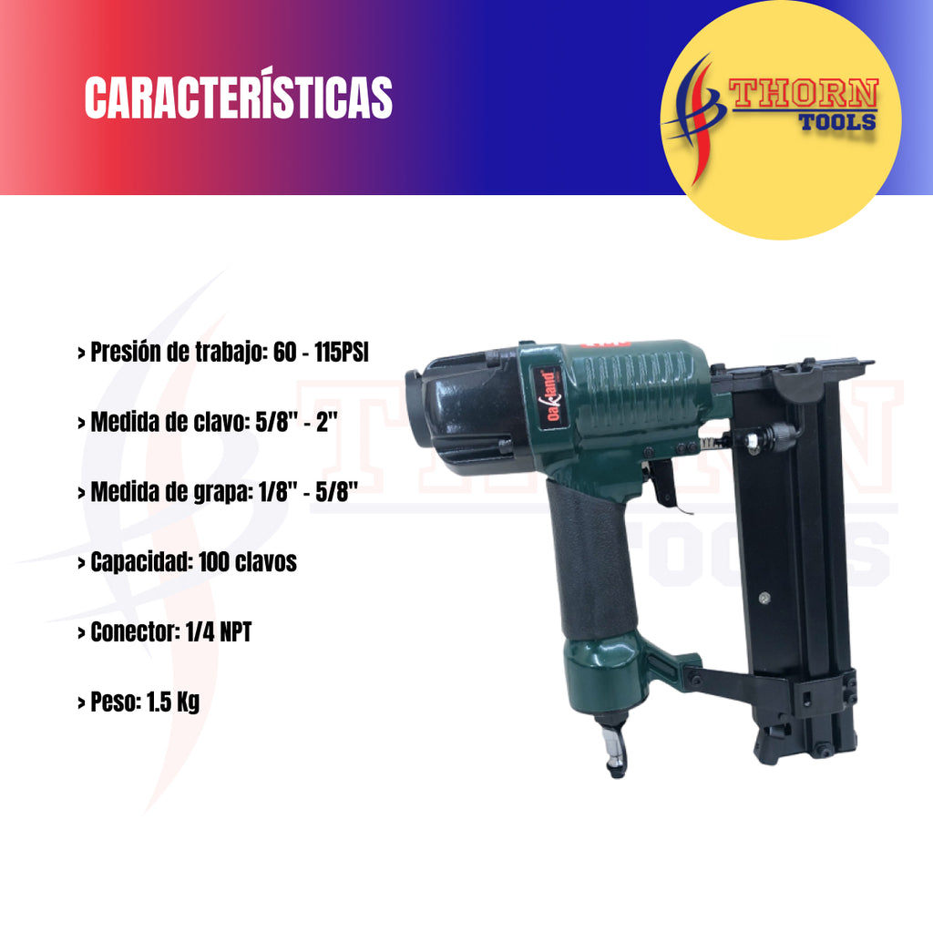 Clavadora Y Engrapadora Neumatica 5/8'' Oakland OAKF9040